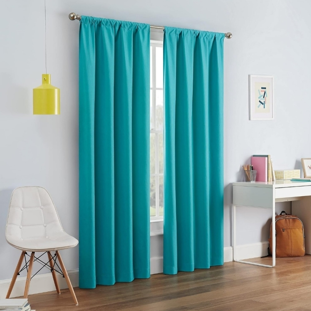 Eclipse Blackout Teal Curtains/New